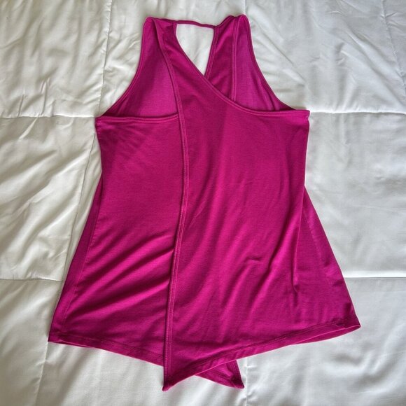 Athleta Tank Top Womens XS Drape Open Back Scoop Neck Sleeveless Magenta Pink - Picture 5 of 5